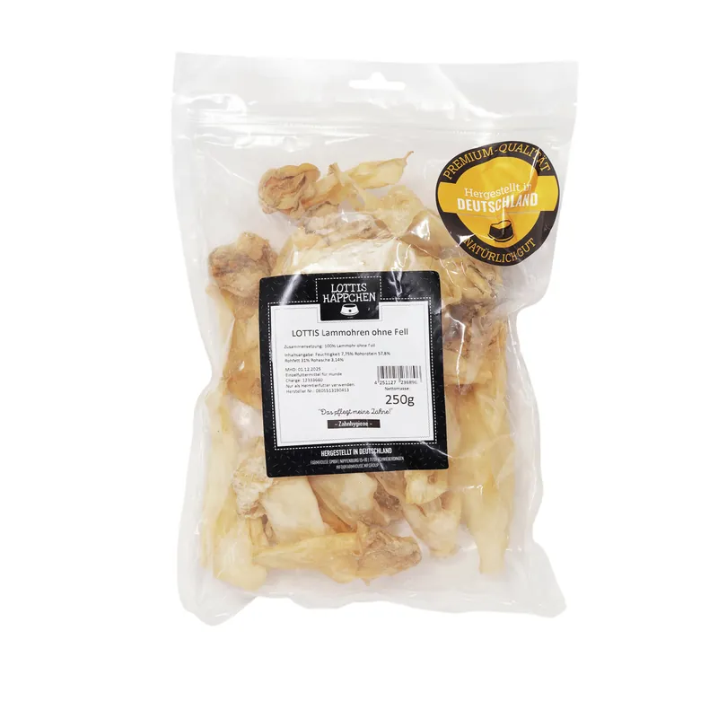 LOTTIS HÄPPCHEN Lammohren 250 g (ohne Fell) Solange Der Vorrat Reicht